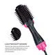 3 in 1 Black Hair Dryer and Hot Air Brush Straightener 1000W Salon One Step Comb Brush for Outdoor and Hotel Use