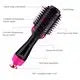 3 in 1 Black Hair Dryer and Hot Air Brush Straightener 1000W Salon One Step Comb Brush for Outdoor and Hotel Use