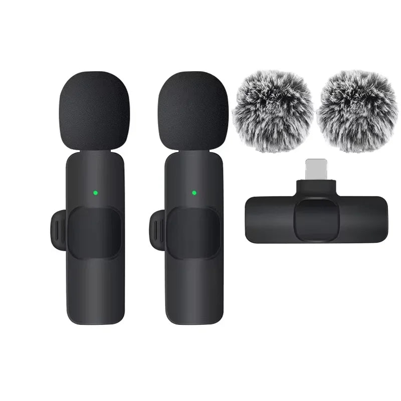 Xiaomi Wireless Lavalier Microphone Audio Recording Mini Replaceable Windproof Wool Microphone for iPhone16 Shoot vlog YouTube