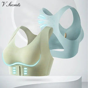 Posture Corrector Bras Bralette Women Cross Back Humpback Correct Top Soutien Gorge Front Closure Underwear