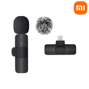 Xiaomi Wireless Lavalier Microphone Audio Recording Mini Replaceable Windproof Wool Microphone for iPhone16 Shoot vlog YouTube