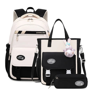 Girls Backpack for Elementary Kids School Bookbag 3pces/Set simple Children Backpacks for Girls waterproof Primary School Bag