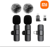 Xiaomi Wireless Lavalier Microphone Audio Recording Mini Replaceable Windproof Wool Microphone for iPhone16 Shoot vlog YouTube