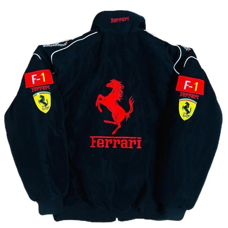 Embroidered F1 Racing Suit Casual Jacket Men and Women Motorcycle Cycling Jackets For Ferrari Roma 488 Portofino F08 Spider SF90