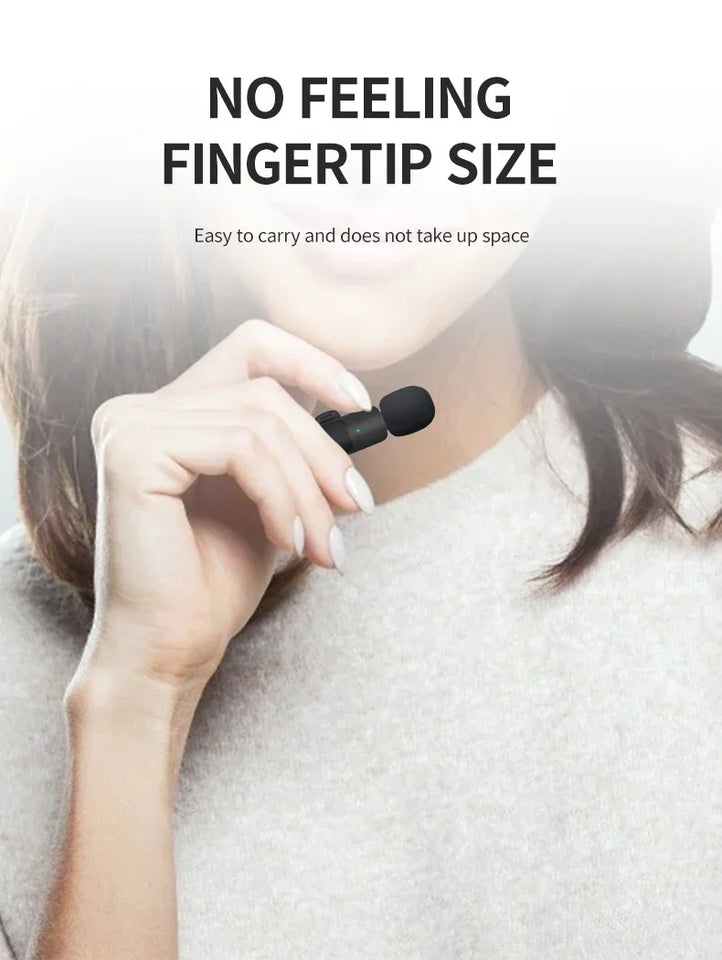 Xiaomi Wireless Lavalier Microphone Audio Recording Mini Replaceable Windproof Wool Microphone for iPhone16 Shoot vlog YouTube