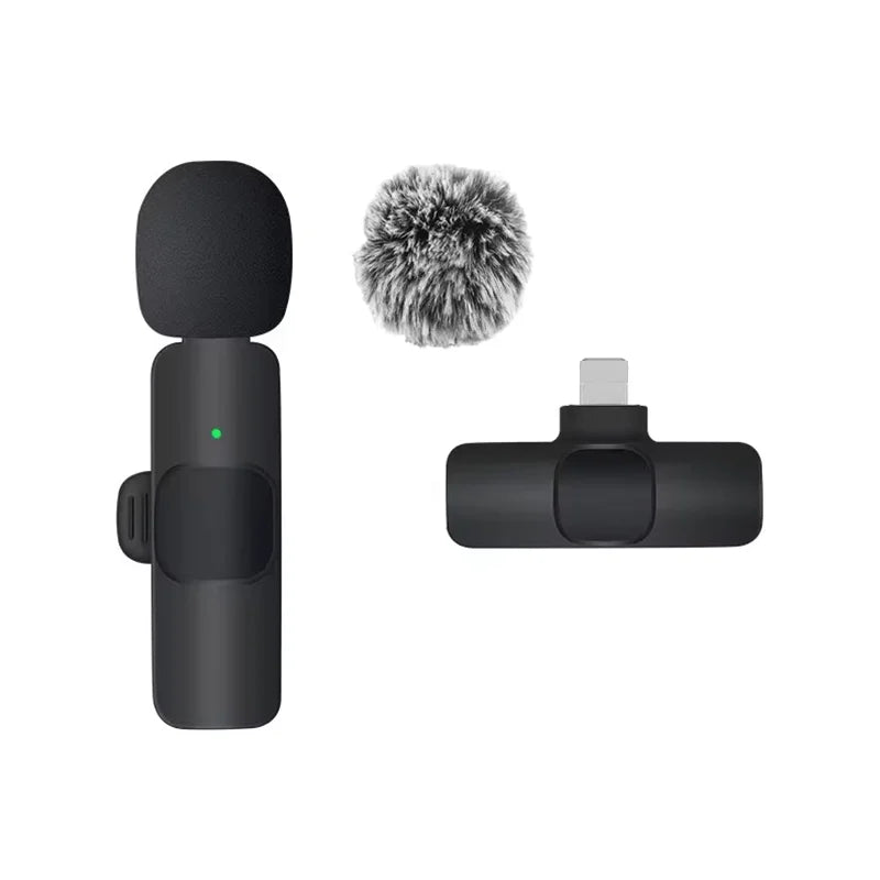 Xiaomi Wireless Lavalier Microphone Audio Recording Mini Replaceable Windproof Wool Microphone for iPhone16 Shoot vlog YouTube