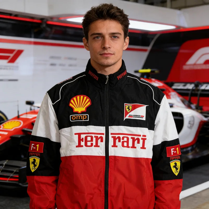 Embroidered F1 Racing Suit Casual Jacket Men and Women Motorcycle Cycling Jackets For Ferrari Roma 488 Portofino F08 Spider SF90