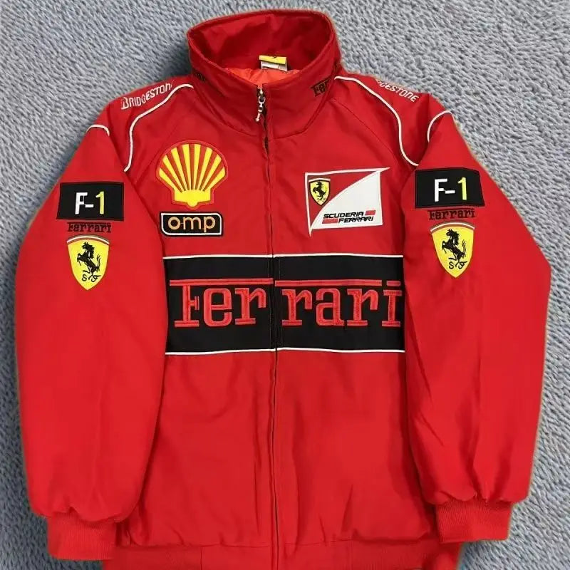 2026 New Ferrari F1 Embroidered Racing Coat Motorcycle Jacket Motorcycle Riding Coat For Ferrari F430 458 F12 Roma 812 F8 SF90