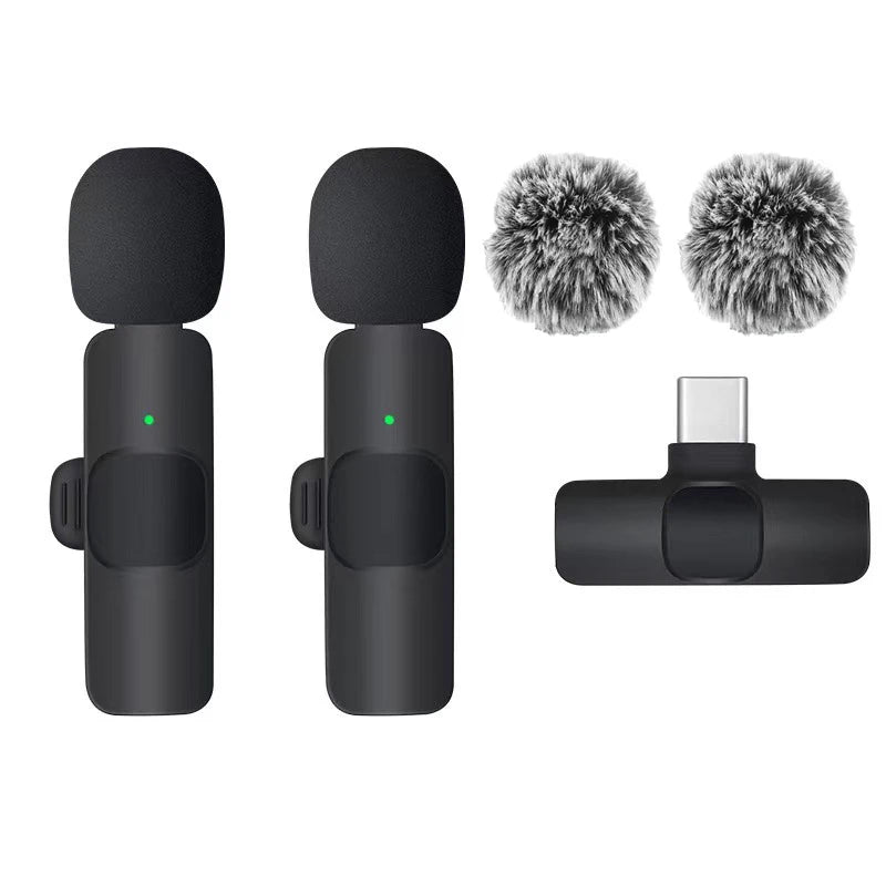 Xiaomi Wireless Lavalier Microphone Audio Recording Mini Replaceable Windproof Wool Microphone for iPhone16 Shoot vlog YouTube