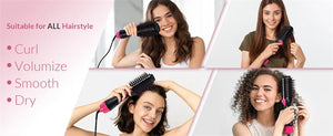 4 In 1 Hot Air Brush Styling Comb One-Step Heating Comb Hair Straightening Brush for Straight Curly Professional Hair Dryers