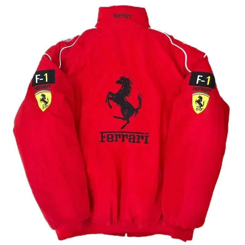 Embroidered F1 Racing Suit Casual Jacket Men and Women Motorcycle Cycling Jackets For Ferrari Roma 488 Portofino F08 Spider SF90