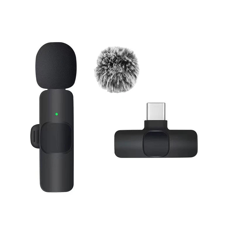 Xiaomi Wireless Lavalier Microphone Audio Recording Mini Replaceable Windproof Wool Microphone for iPhone16 Shoot vlog YouTube