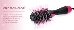 4 In 1 Hot Air Brush Styling Comb One-Step Heating Comb Hair Straightening Brush for Straight Curly Professional Hair Dryers