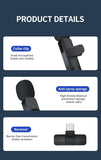 Xiaomi Wireless Lavalier Microphone Audio Recording Mini Replaceable Windproof Wool Microphone for iPhone16 Shoot vlog YouTube