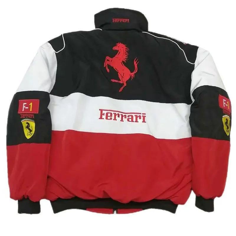 Embroidered F1 Racing Suit Casual Jacket Men and Women Motorcycle Cycling Jackets For Ferrari Roma 488 Portofino F08 Spider SF90