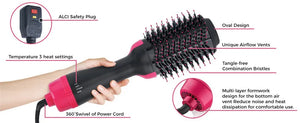 4 In 1 Hot Air Brush Styling Comb One-Step Heating Comb Hair Straightening Brush for Straight Curly Professional Hair Dryers