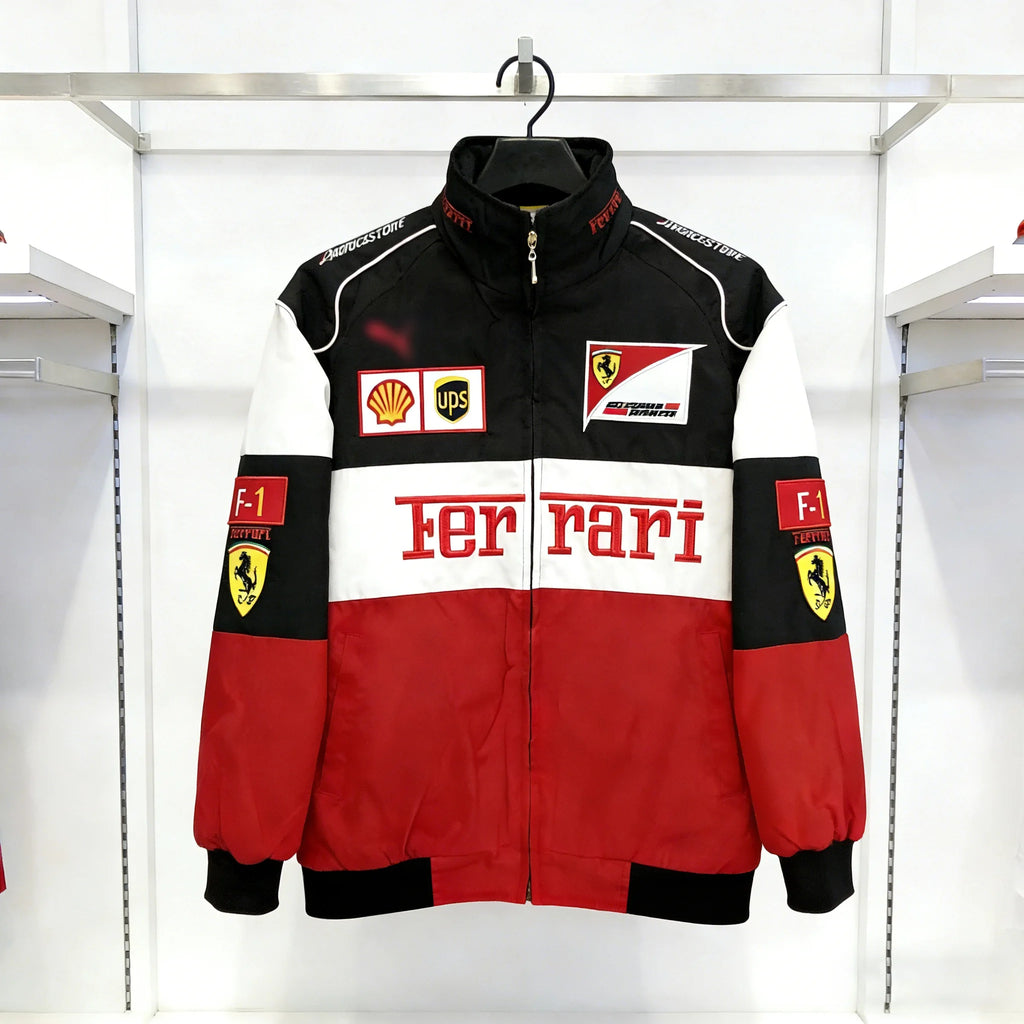 Embroidered F1 Racing Suit Casual Jacket Men and Women Motorcycle Cycling Jackets For Ferrari Roma 488 Portofino F08 Spider SF90