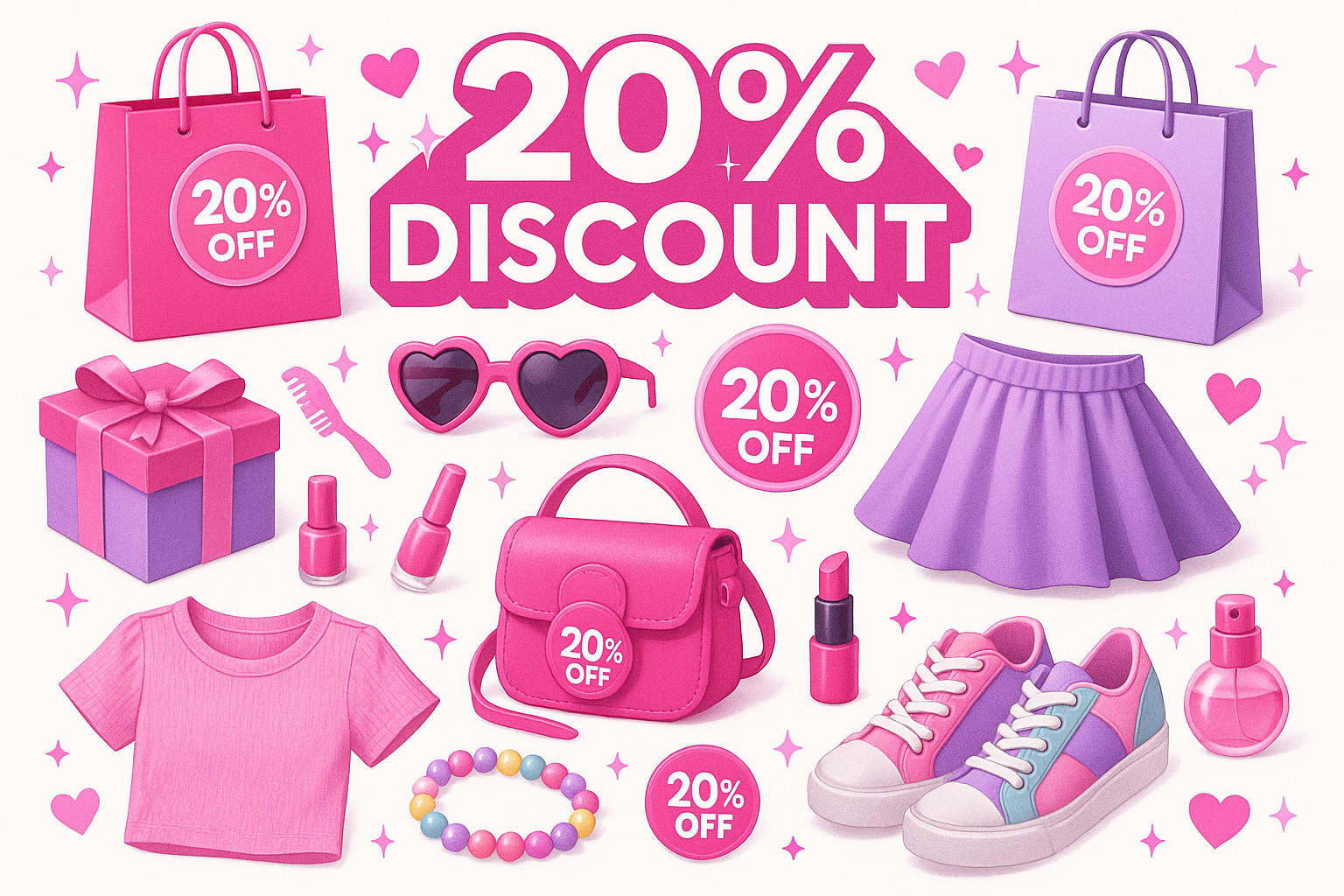 products for girls on 20% discount